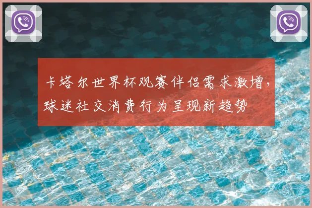 卡塔尔世界杯观赛伴侣需求激增，球迷社交消费行为呈现新趋势